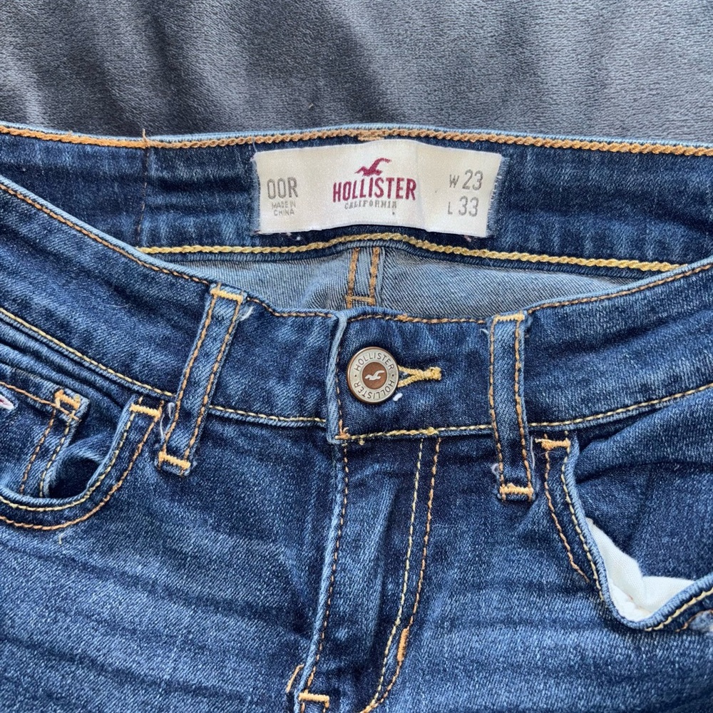 Hollister Classic Blue Straight Leg Jeans - Picture 2 of 4